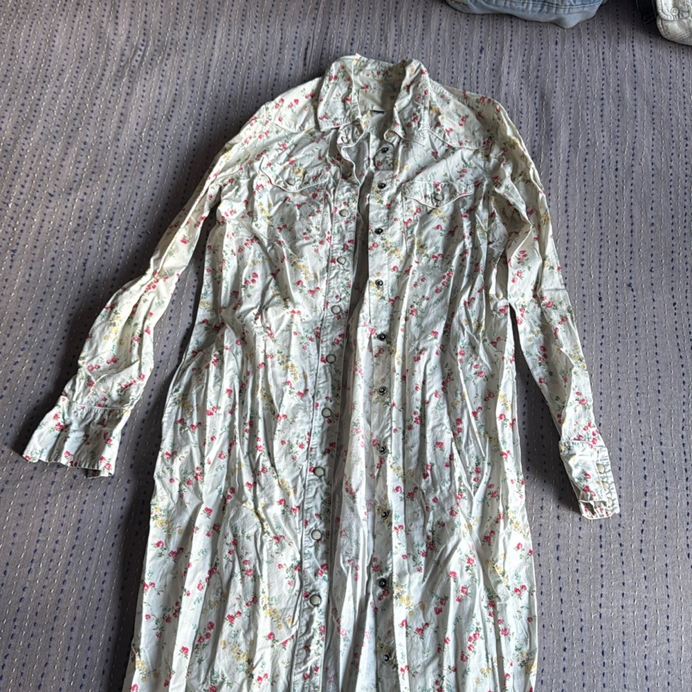 R13 long cowboy shirtdress